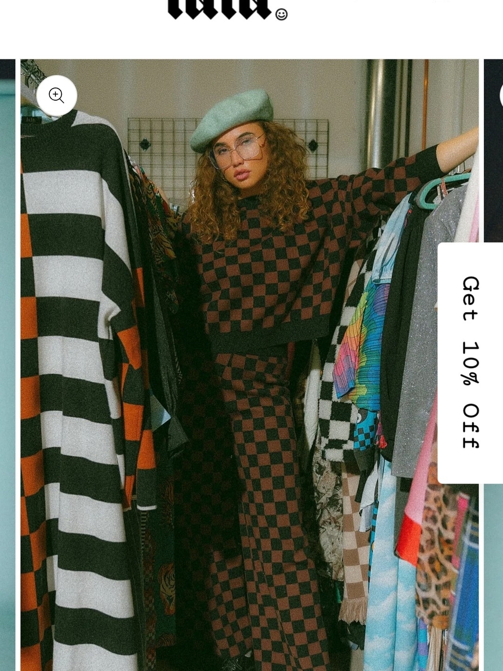 Dressed in LALA Brown Checkerboard Knit Set ❤️